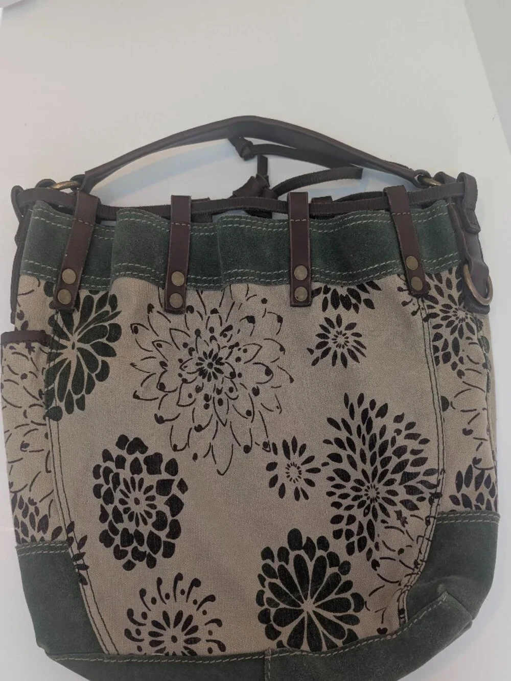 Lucky Brand one handle drawstring hobo style bag